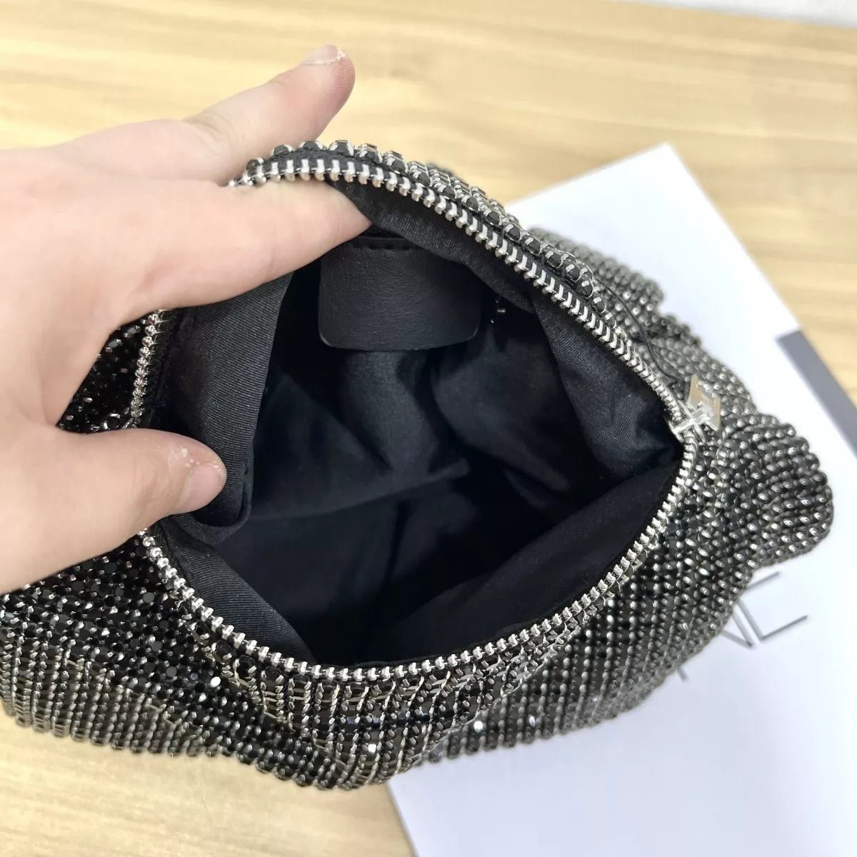 Sparkling Rhinestone Handbag - 