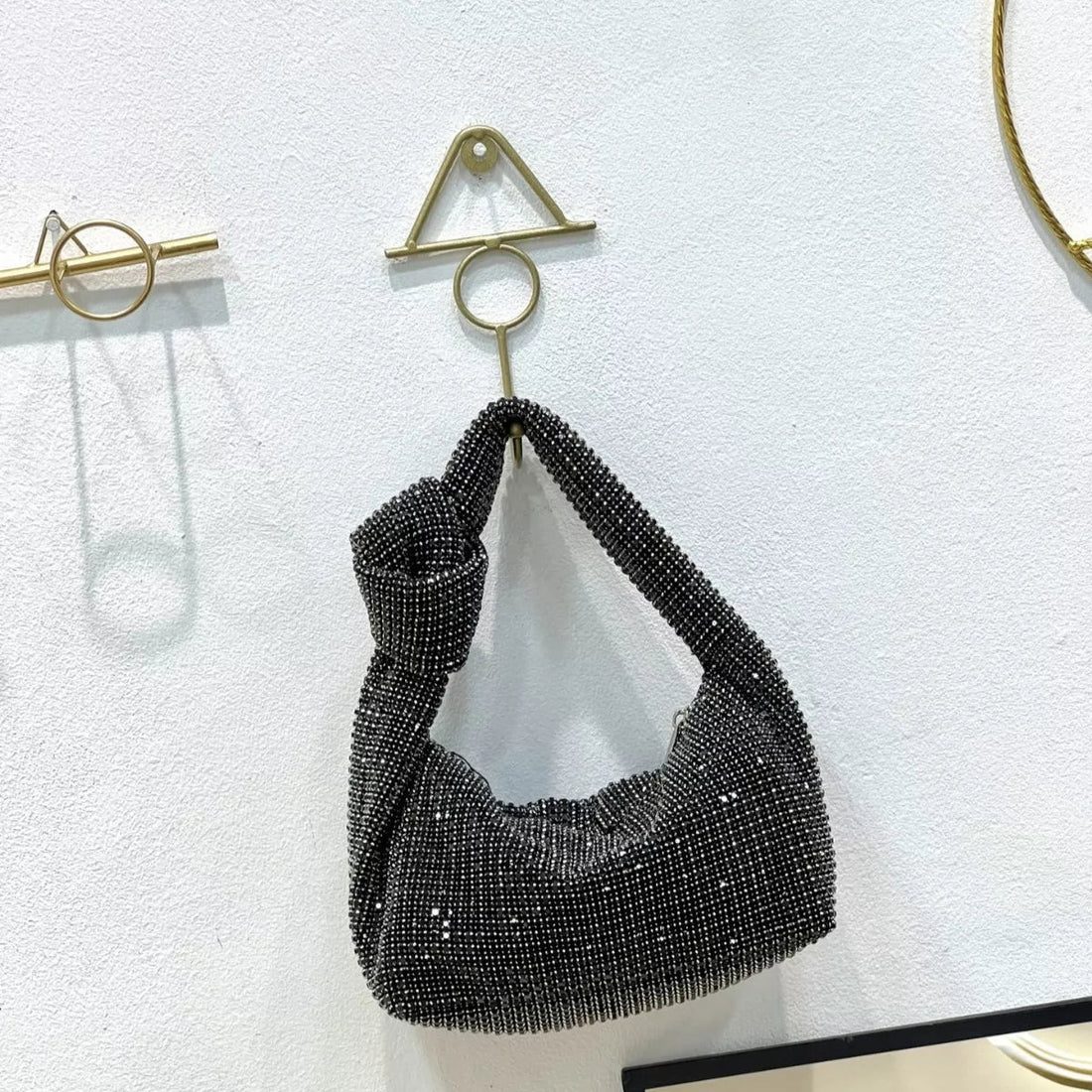 Sparkling Rhinestone Handbag - 