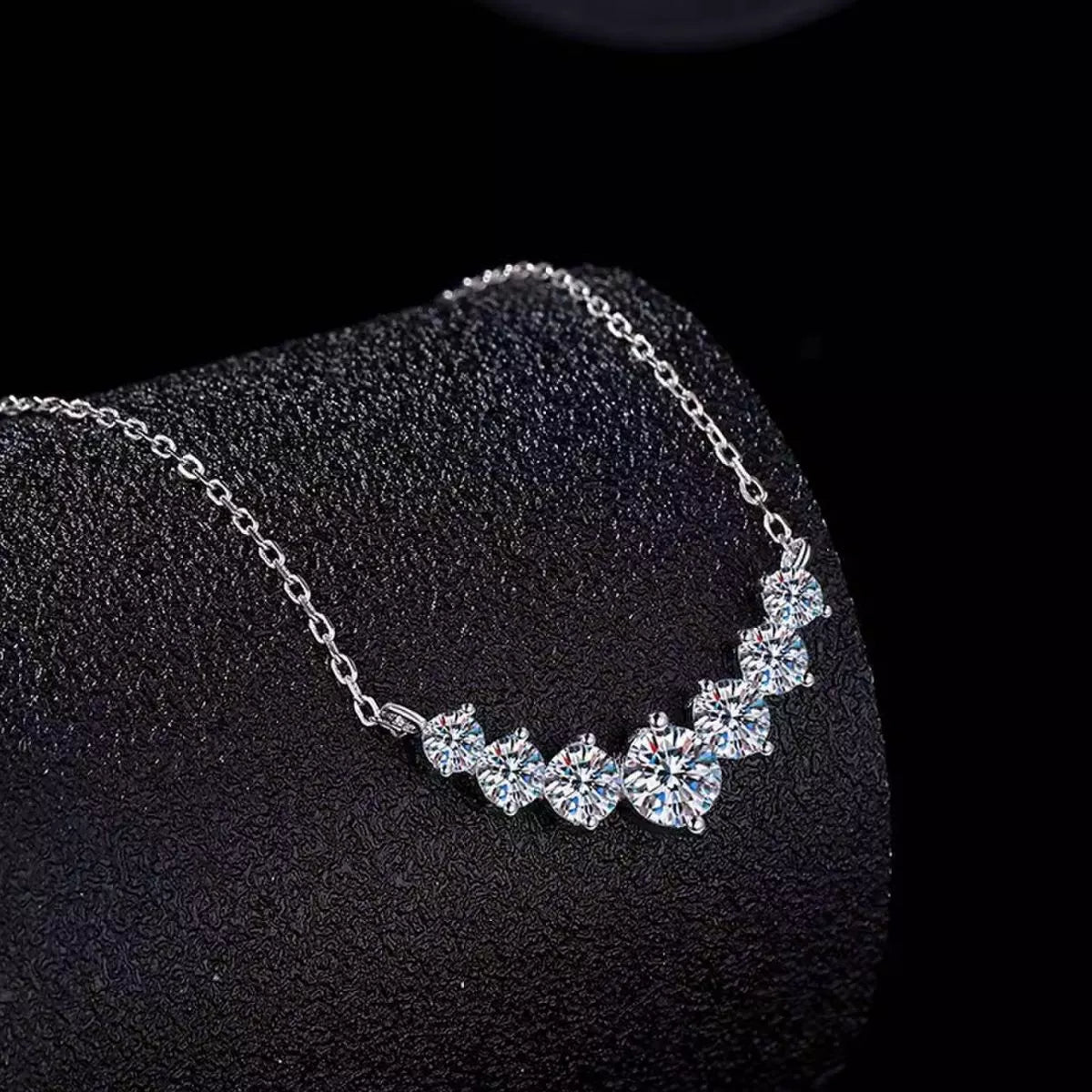 Sterling Silver Moissanite Necklace - 