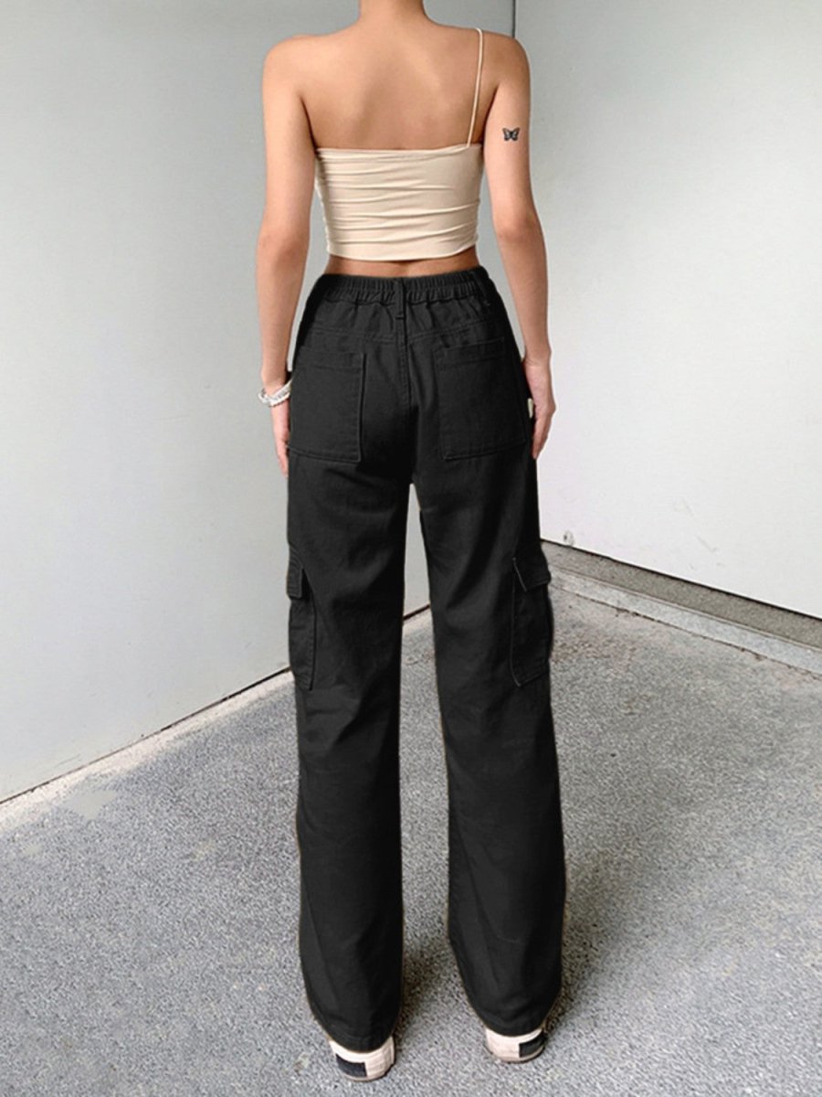 Straight Jeans with Pockets - Bottoms