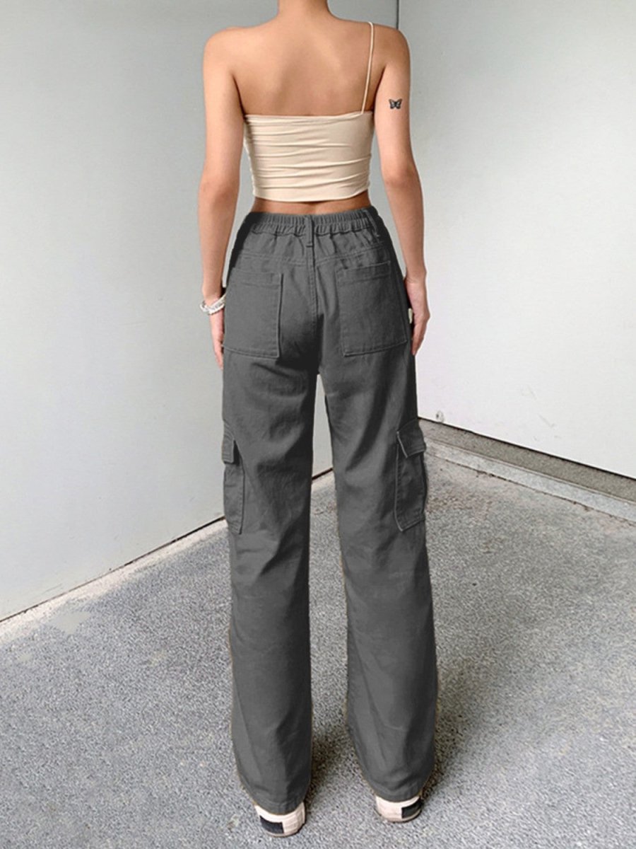 Straight Jeans with Pockets - Bottoms