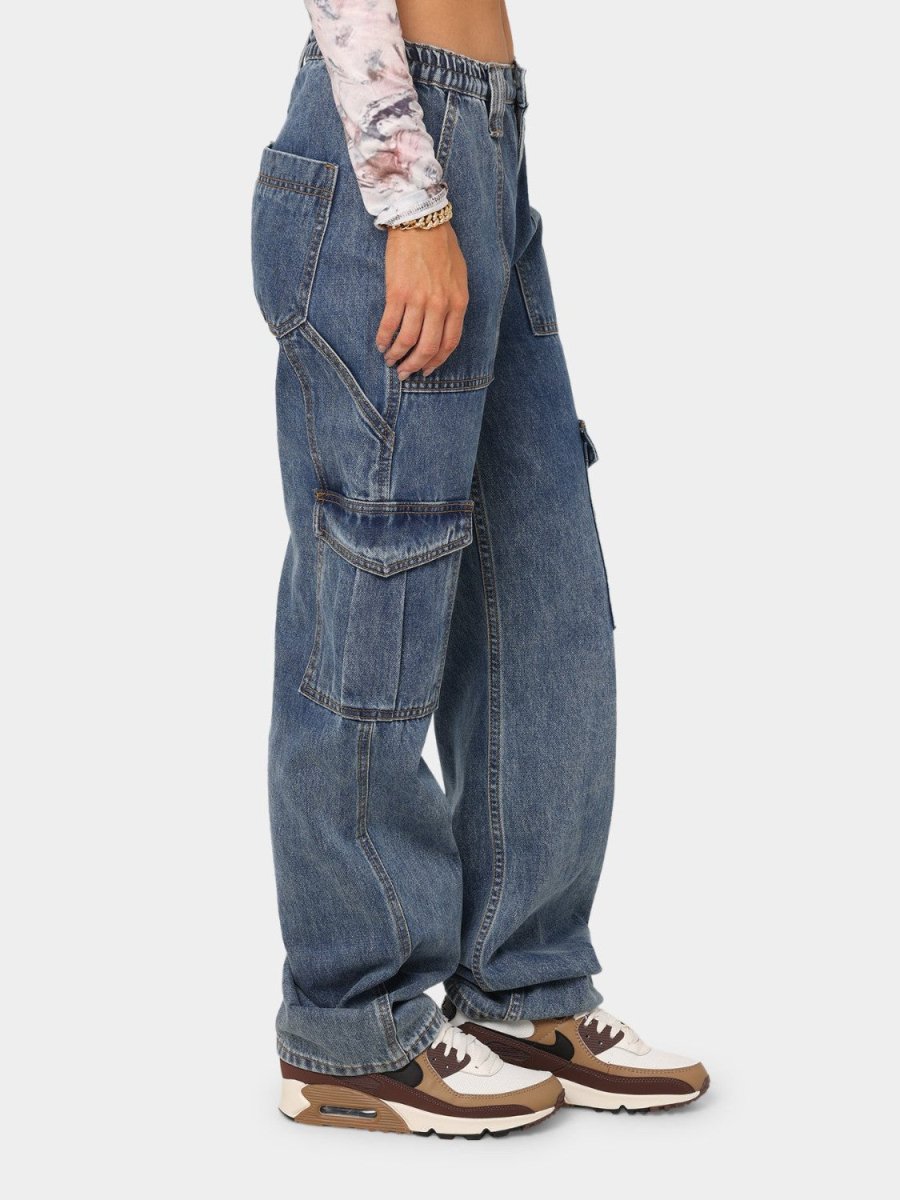 Straight Jeans with Pockets - Bottoms