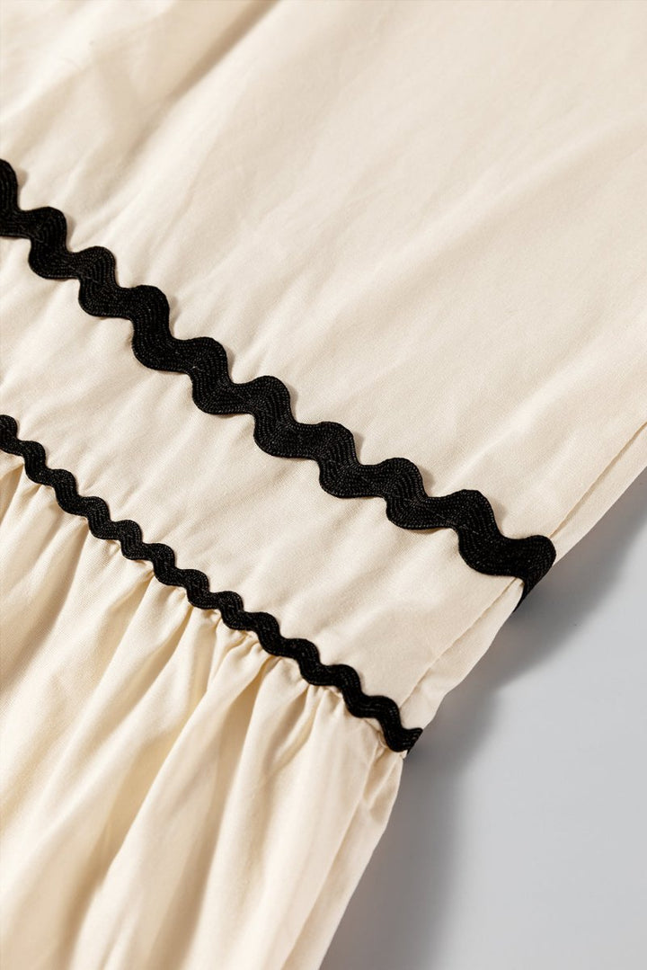 Stripe Ric Rac Trim Sleeveless Mini Dress - New Arrivals