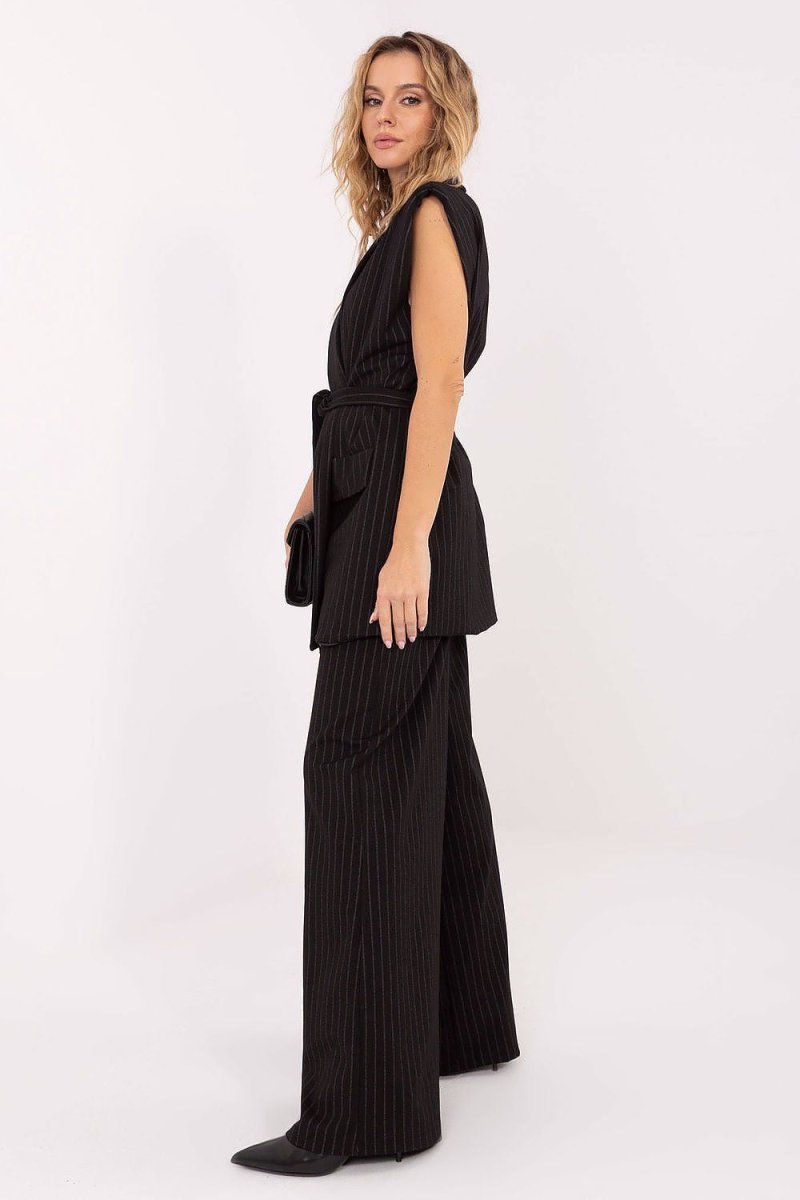 Striped Tie - Belt Vest for Work & Occasions - 