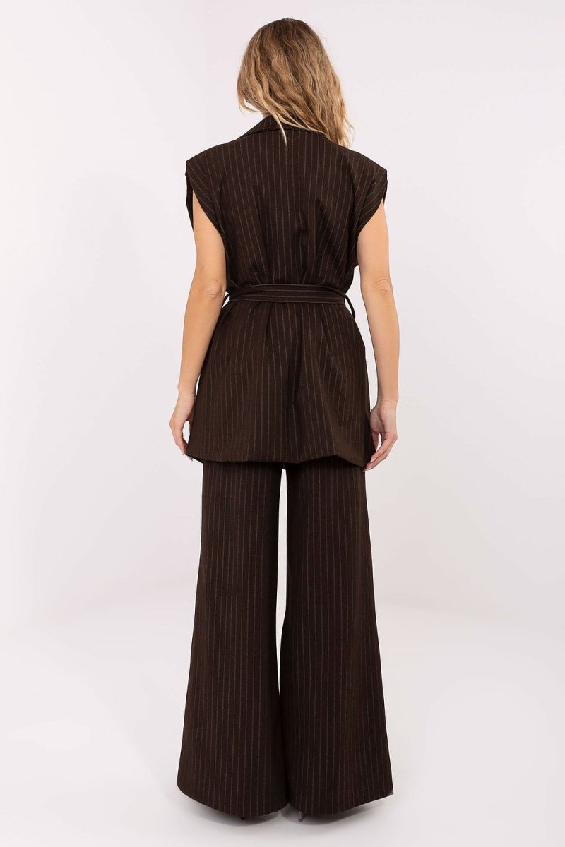 Striped Tie - Belt Vest for Work & Occasions - 