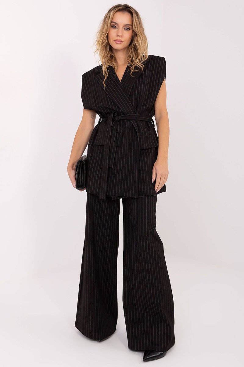 Striped Tie - Belt Vest for Work & Occasions - 