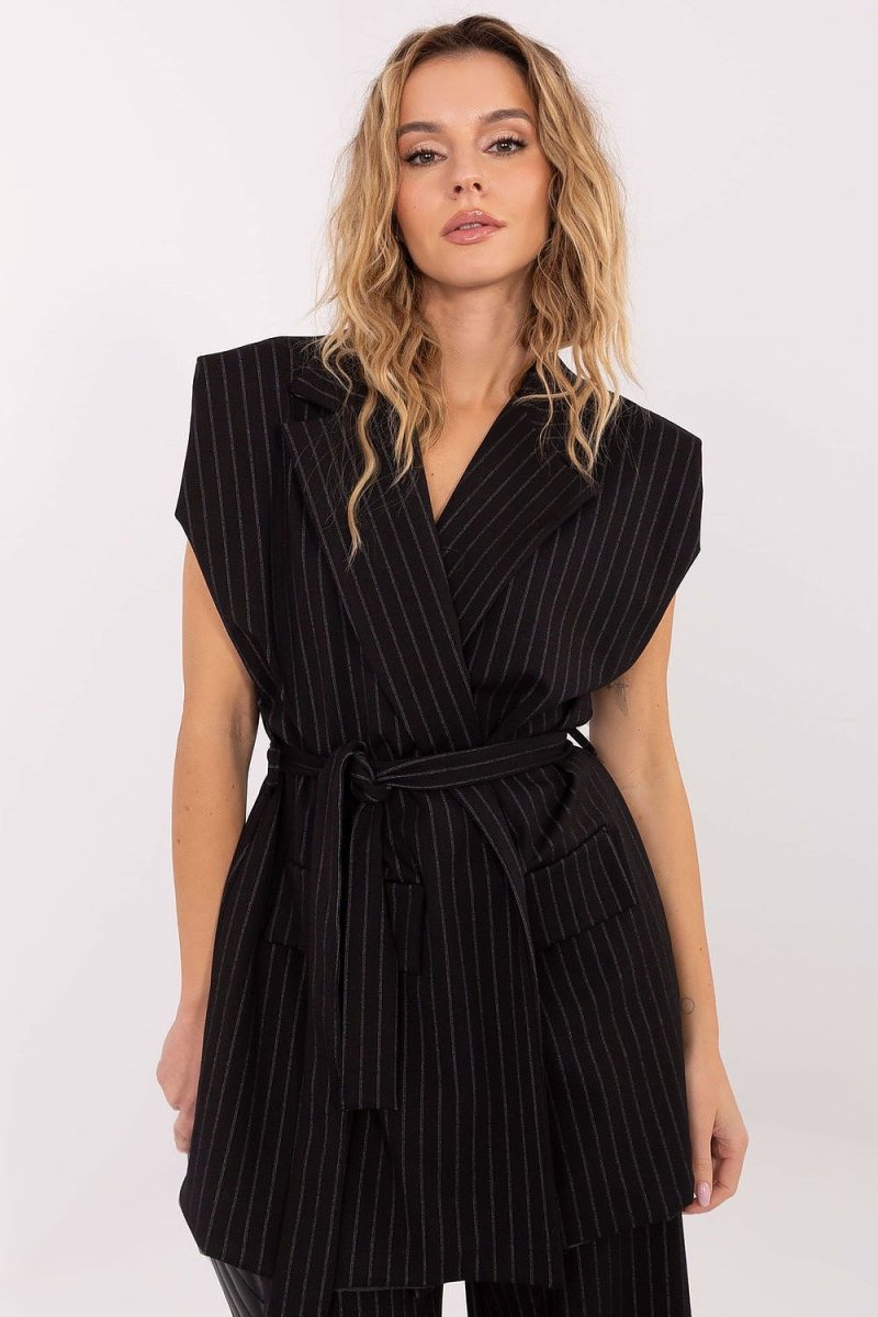 Striped Tie - Belt Vest for Work & Occasions - 