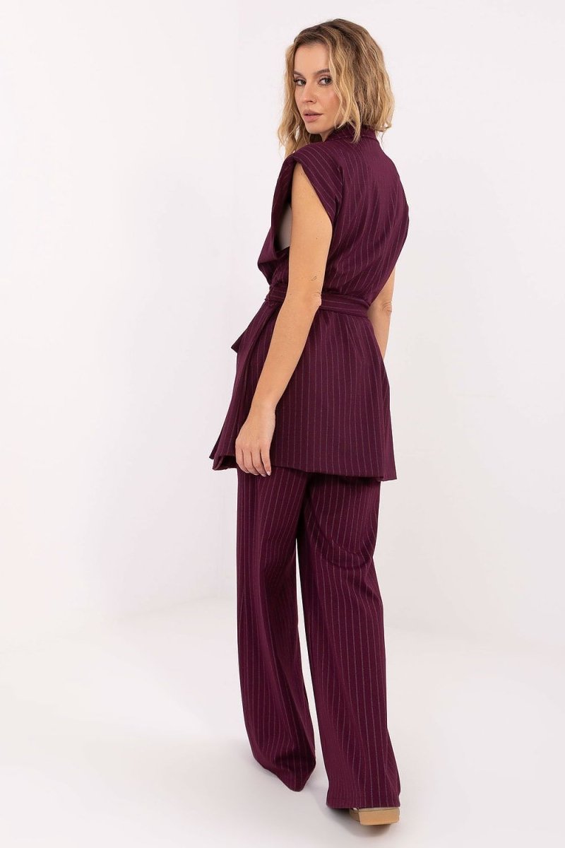 Striped Tie - Belt Vest for Work & Occasions - 
