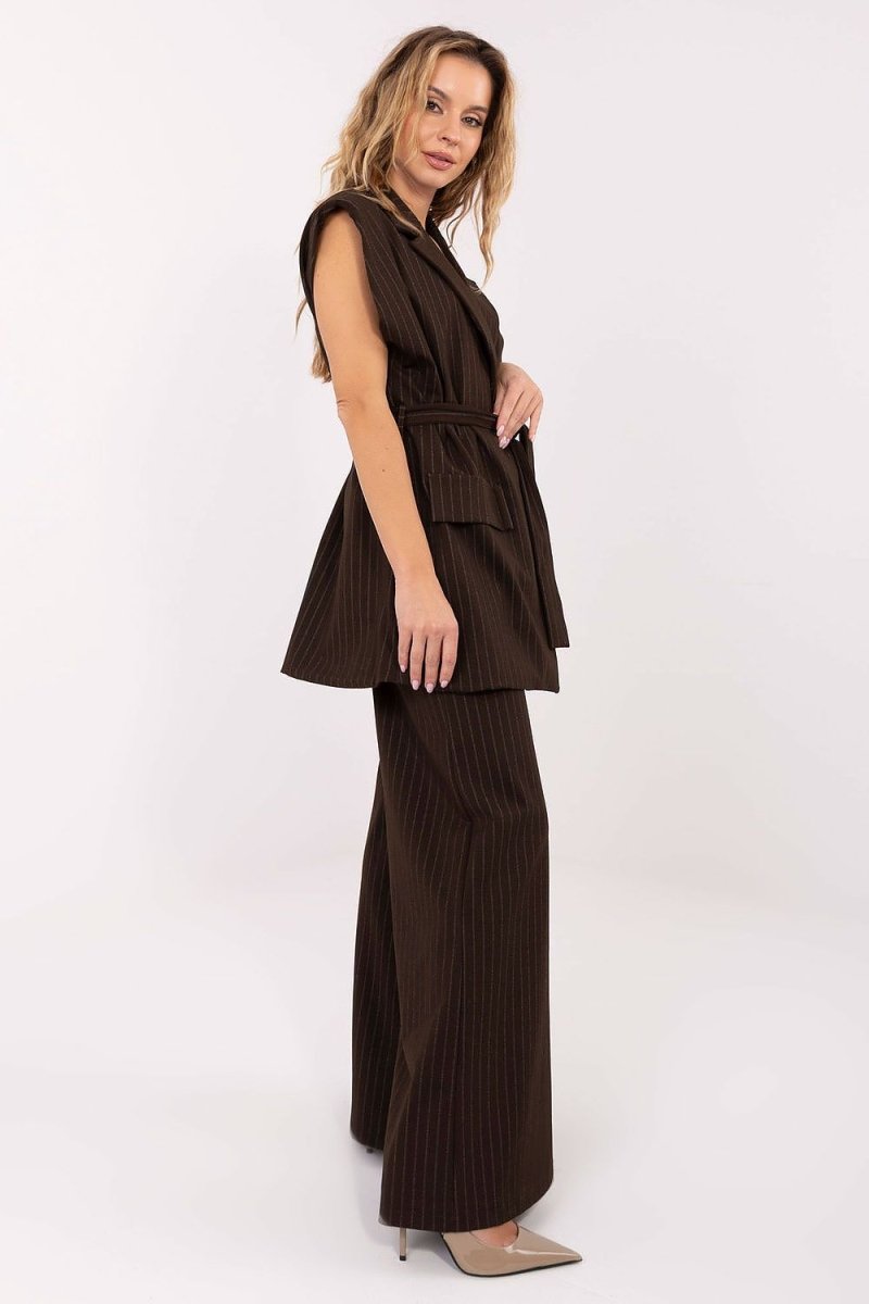 Striped Tie - Belt Vest for Work & Occasions - 
