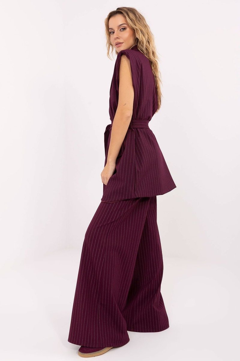 Striped Tie - Belt Vest for Work & Occasions - 