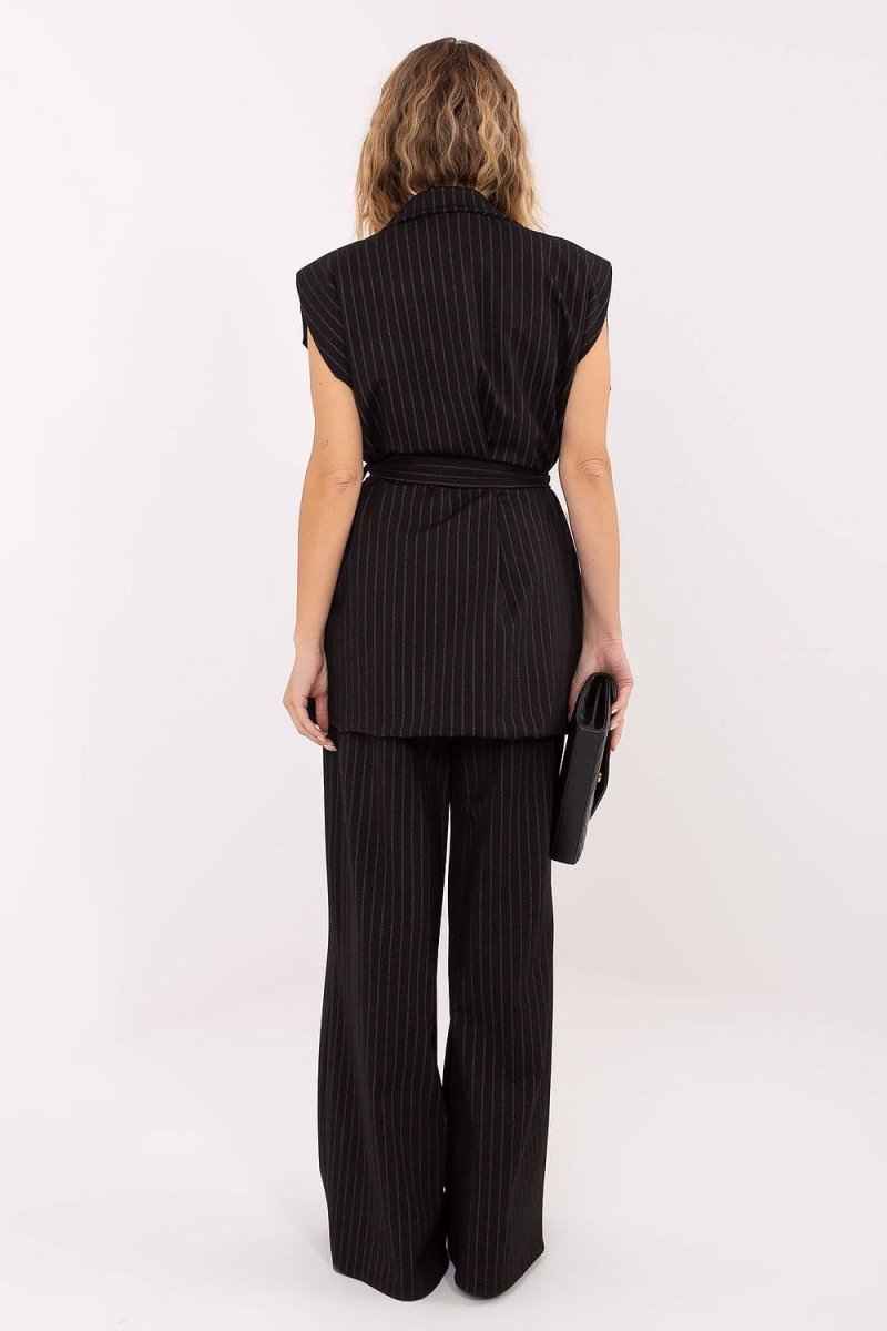 Striped Tie - Belt Vest for Work & Occasions - 