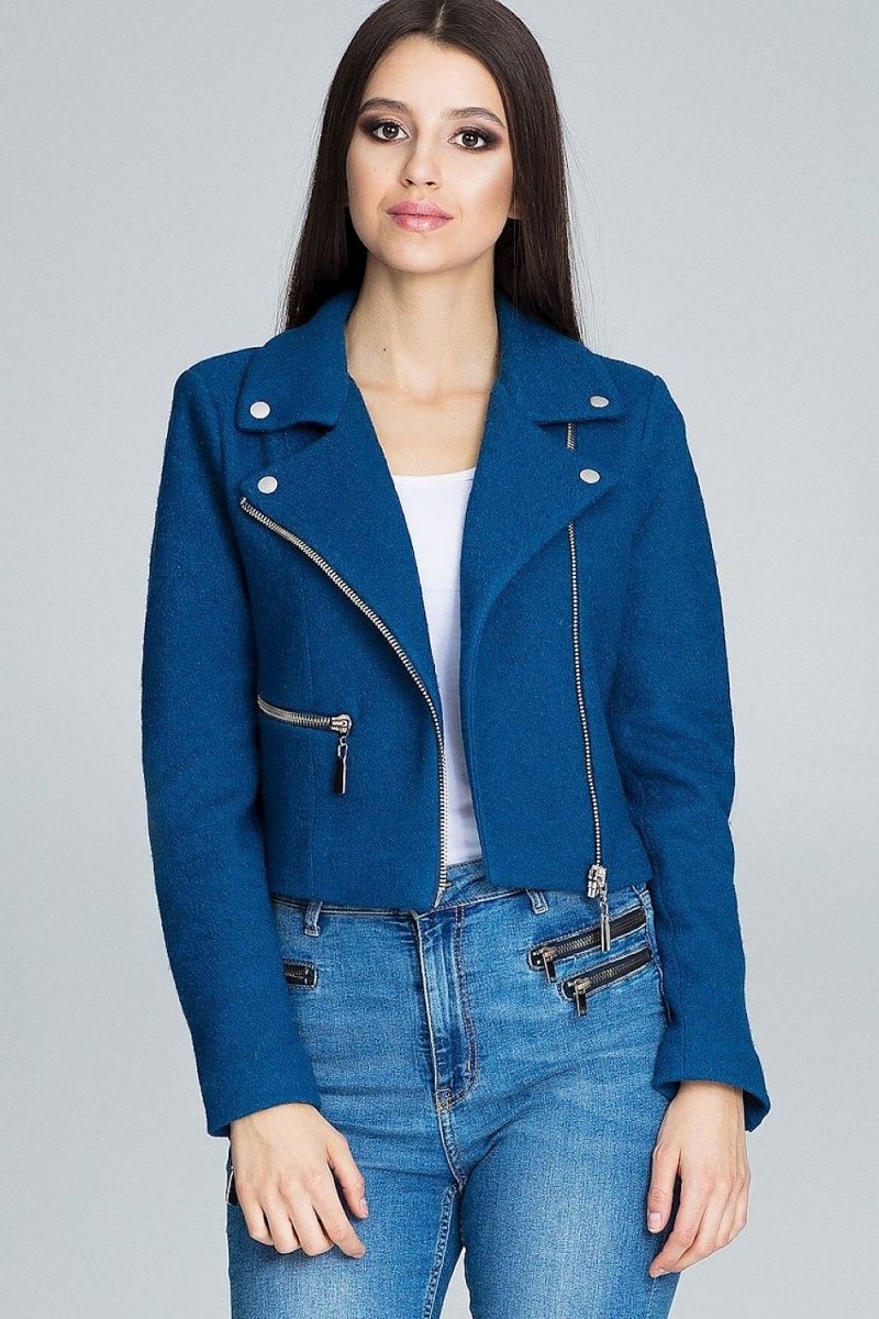 Stylish Ramoneska Jacket with Zipper and Decorative Sleeve Zips – Seasonal Bestseller - Outerwear