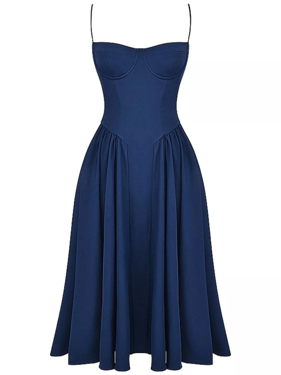 Sweetheart Neck Midi Cami Dress - 