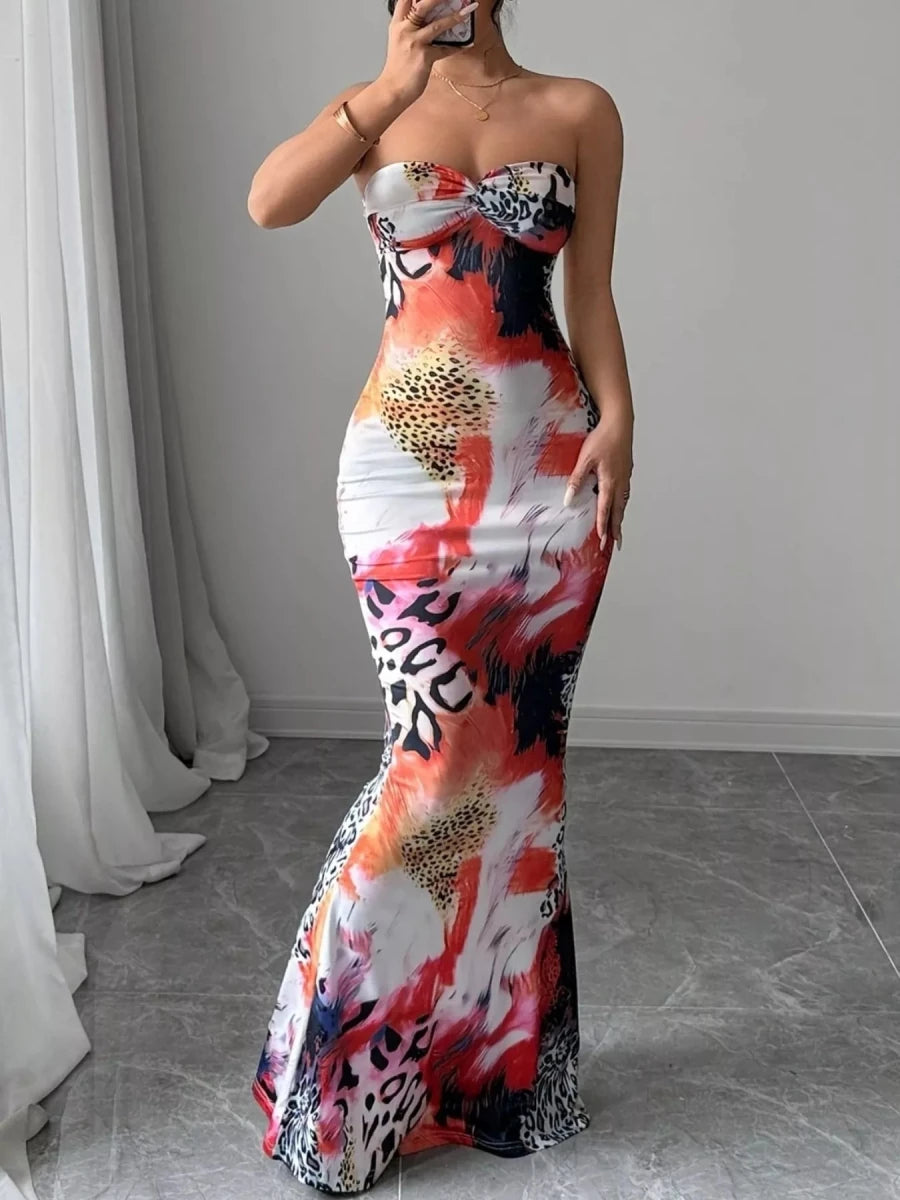 Sweetheart Neck Tube Maxi Dress - 