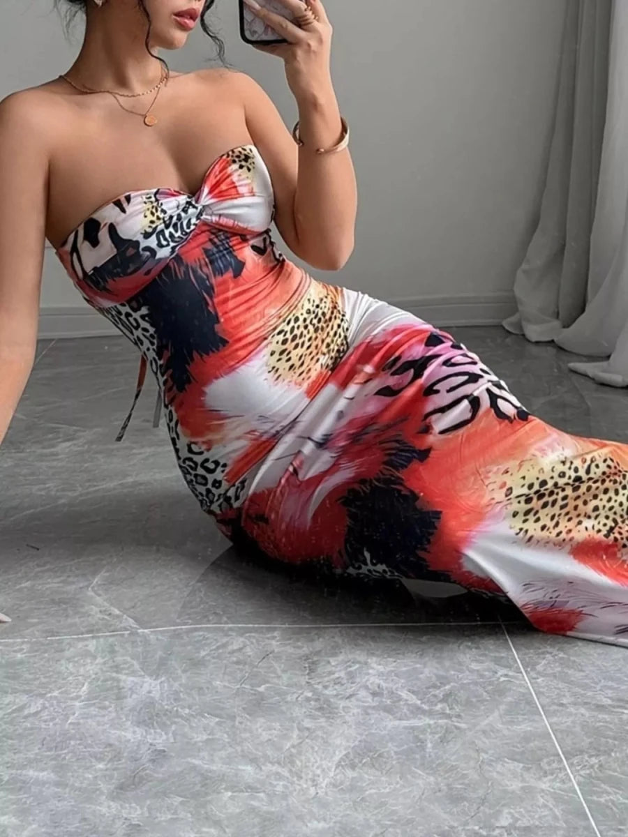 Sweetheart Neck Tube Maxi Dress - 