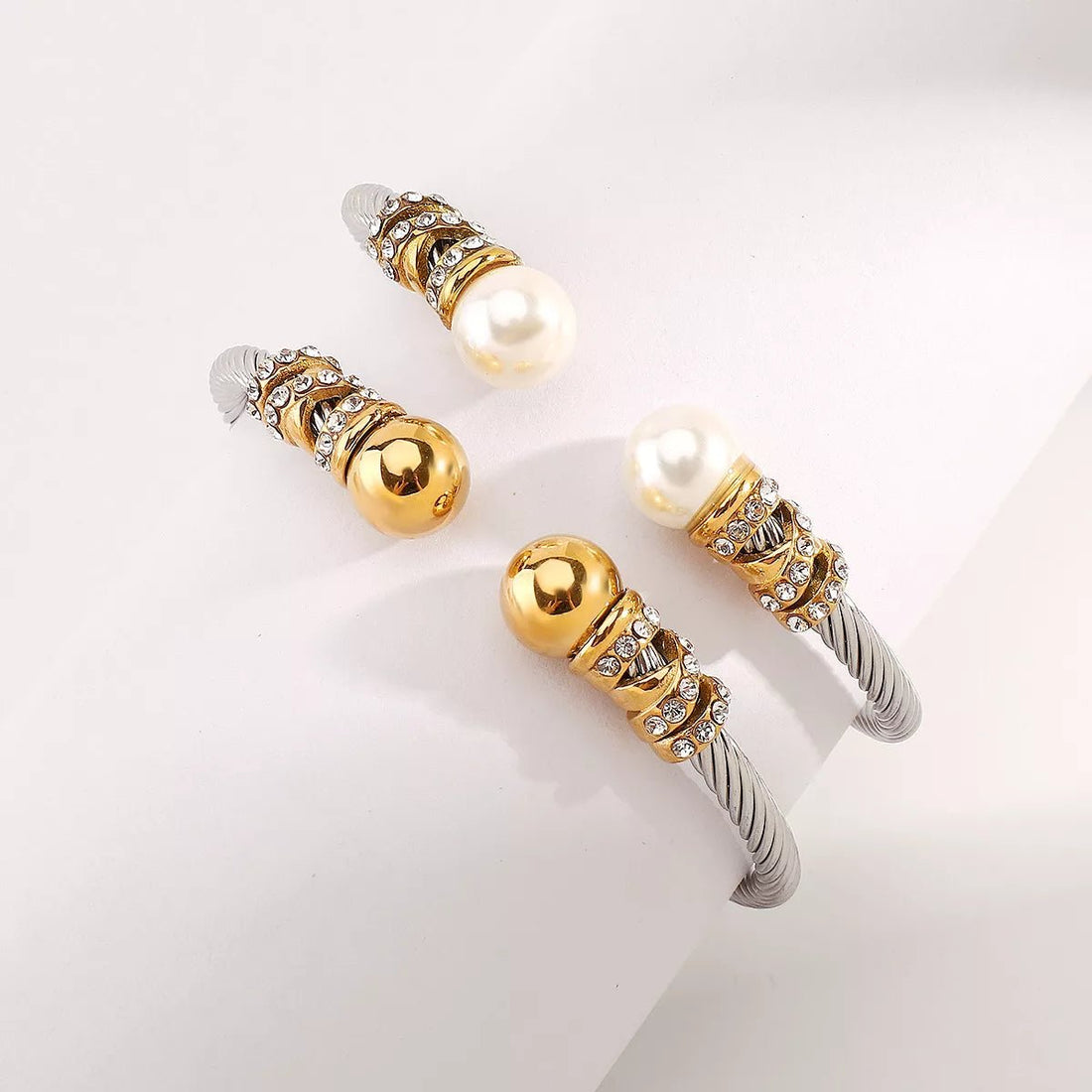 Synthetic Pearl Gold - Plated Bracelet - 