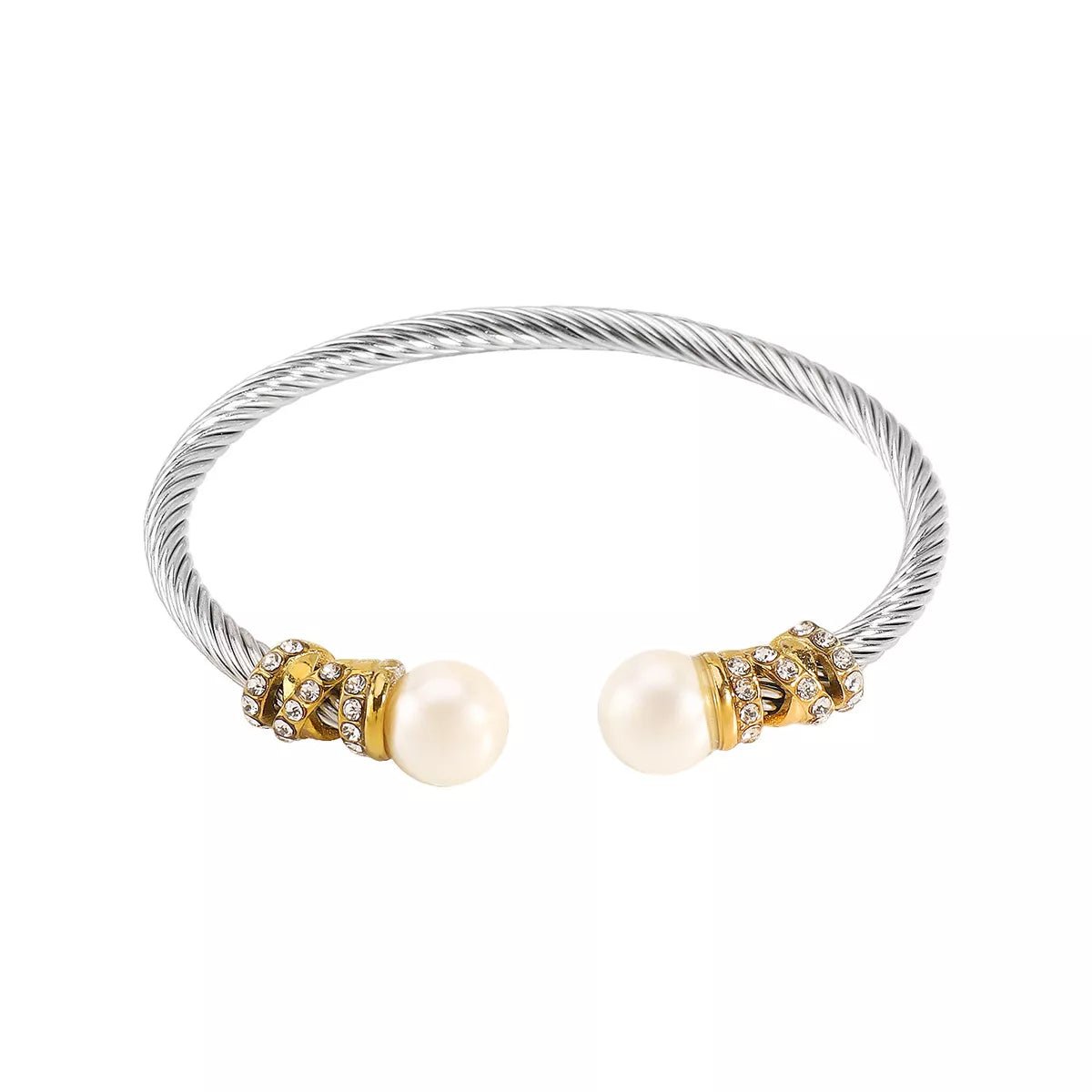 Synthetic Pearl Gold - Plated Bracelet - 