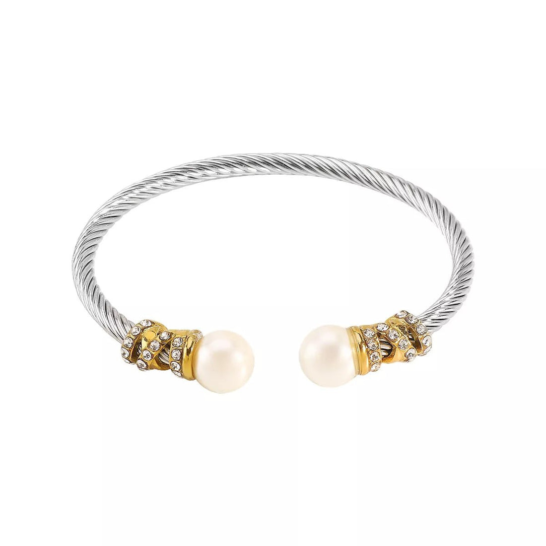Synthetic Pearl Gold - Plated Bracelet - 