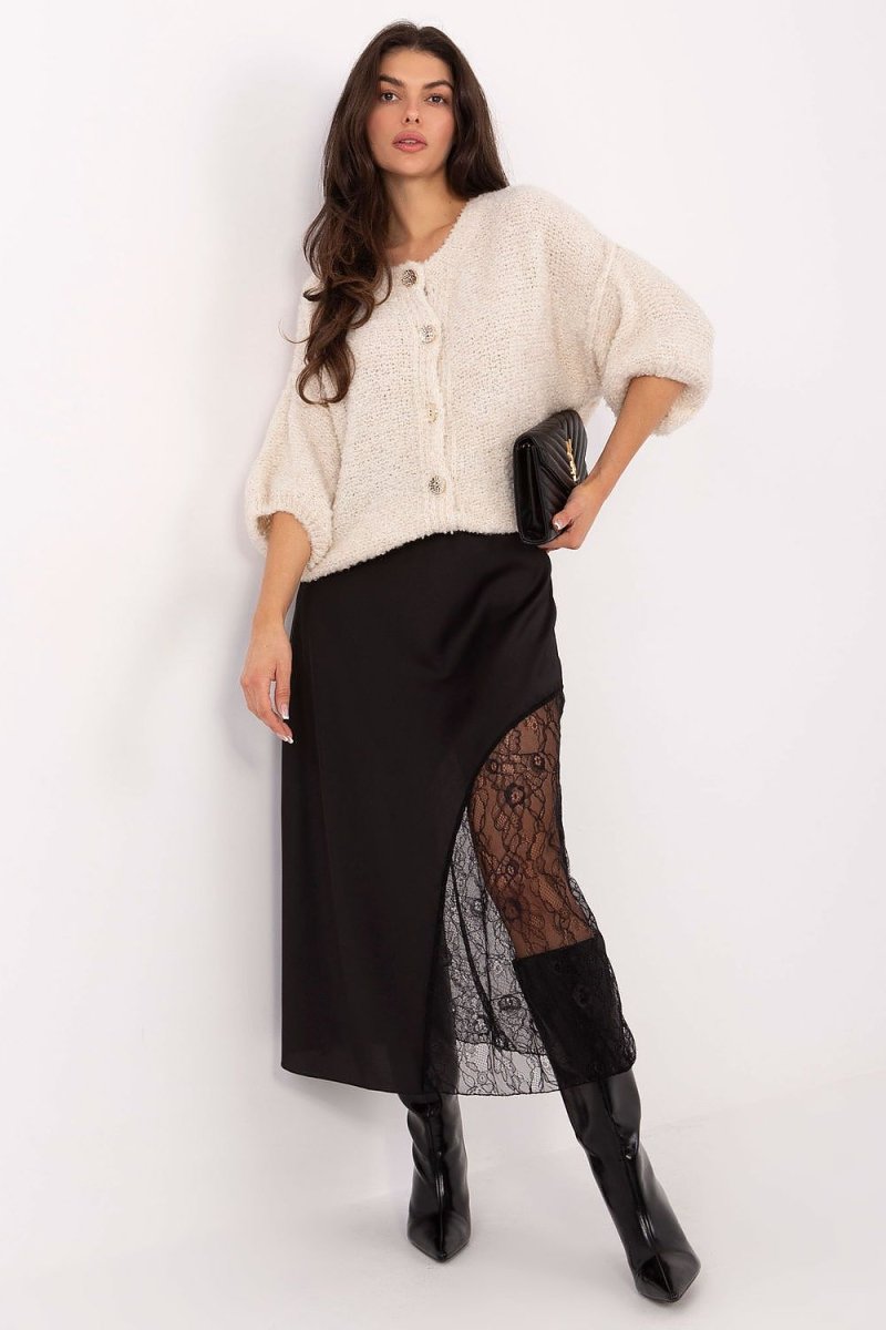 Textured Knit Button Front Cardigan Sweater - 