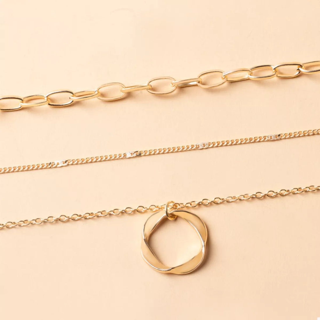 Three Layer Pendant Necklace - 