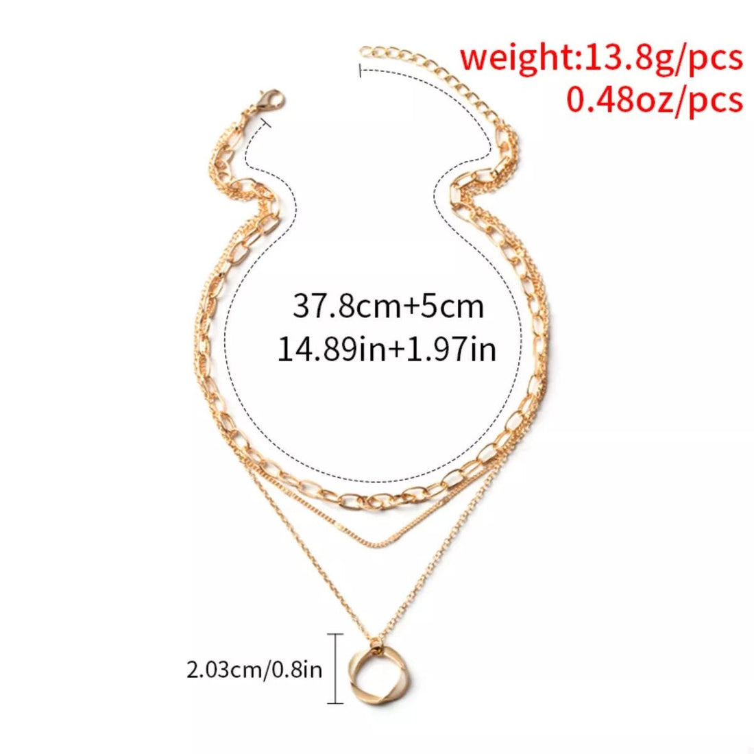 Three Layer Pendant Necklace - 