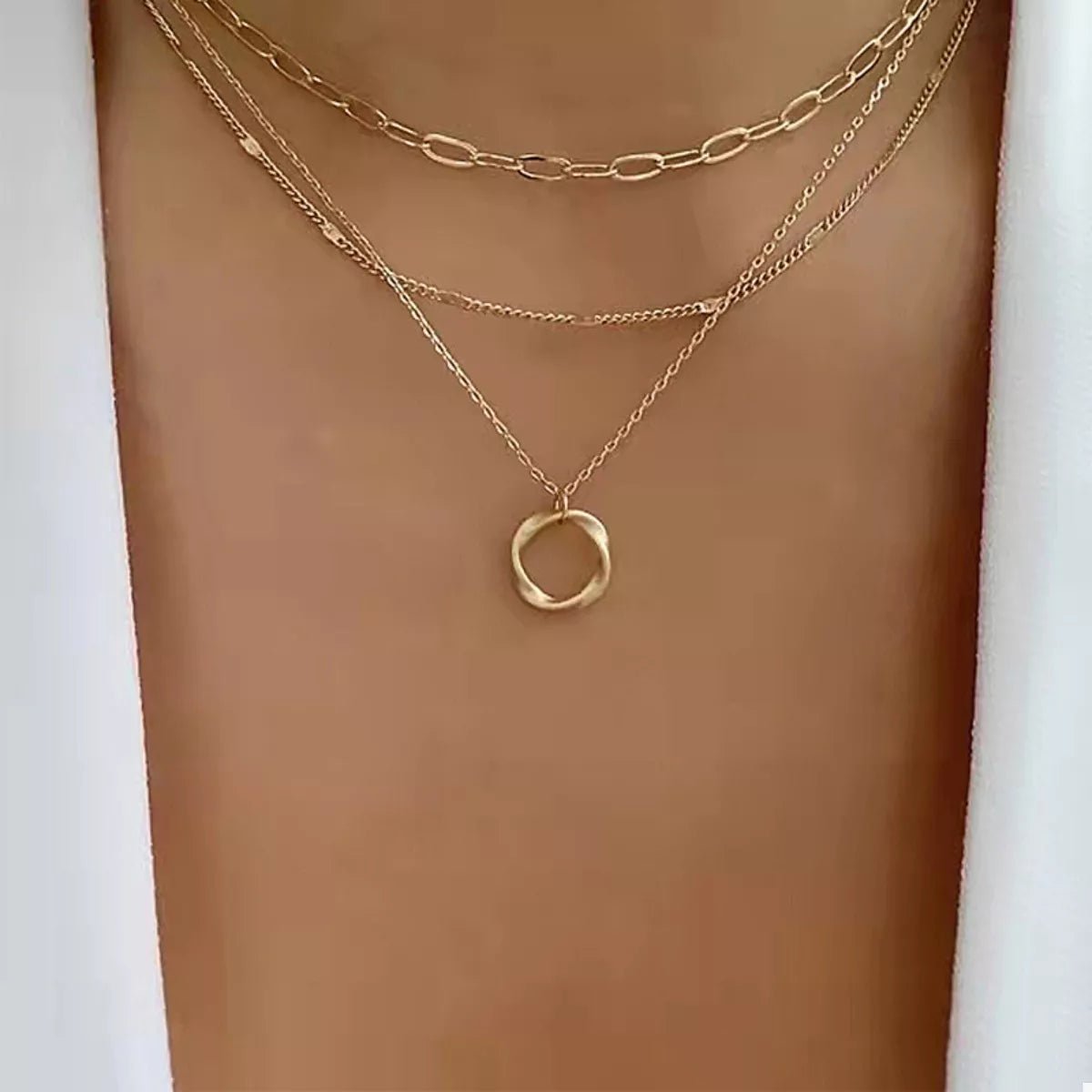 Three Layer Pendant Necklace - 