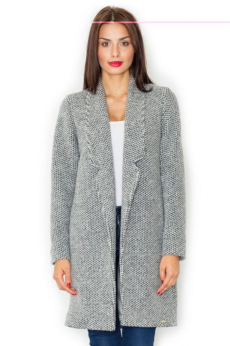 Timeless Knee - Length Coat in Versatile Color – Classic Cut with Functional Pockets - Outerwear