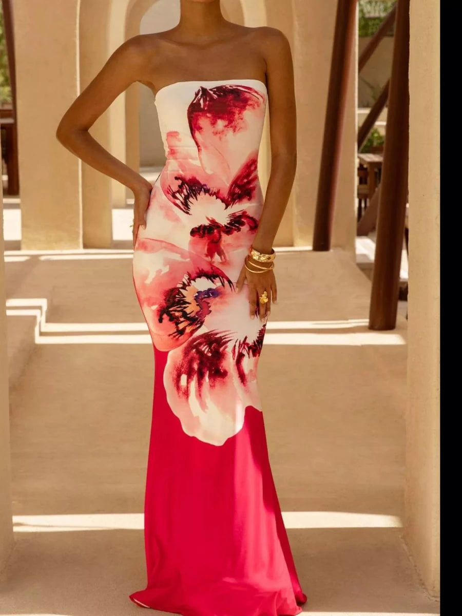 Tube Bodycon Maxi Dress - 