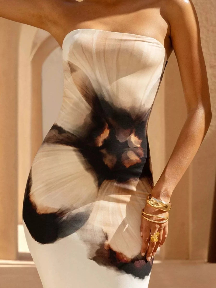 Tube Bodycon Maxi Dress - 