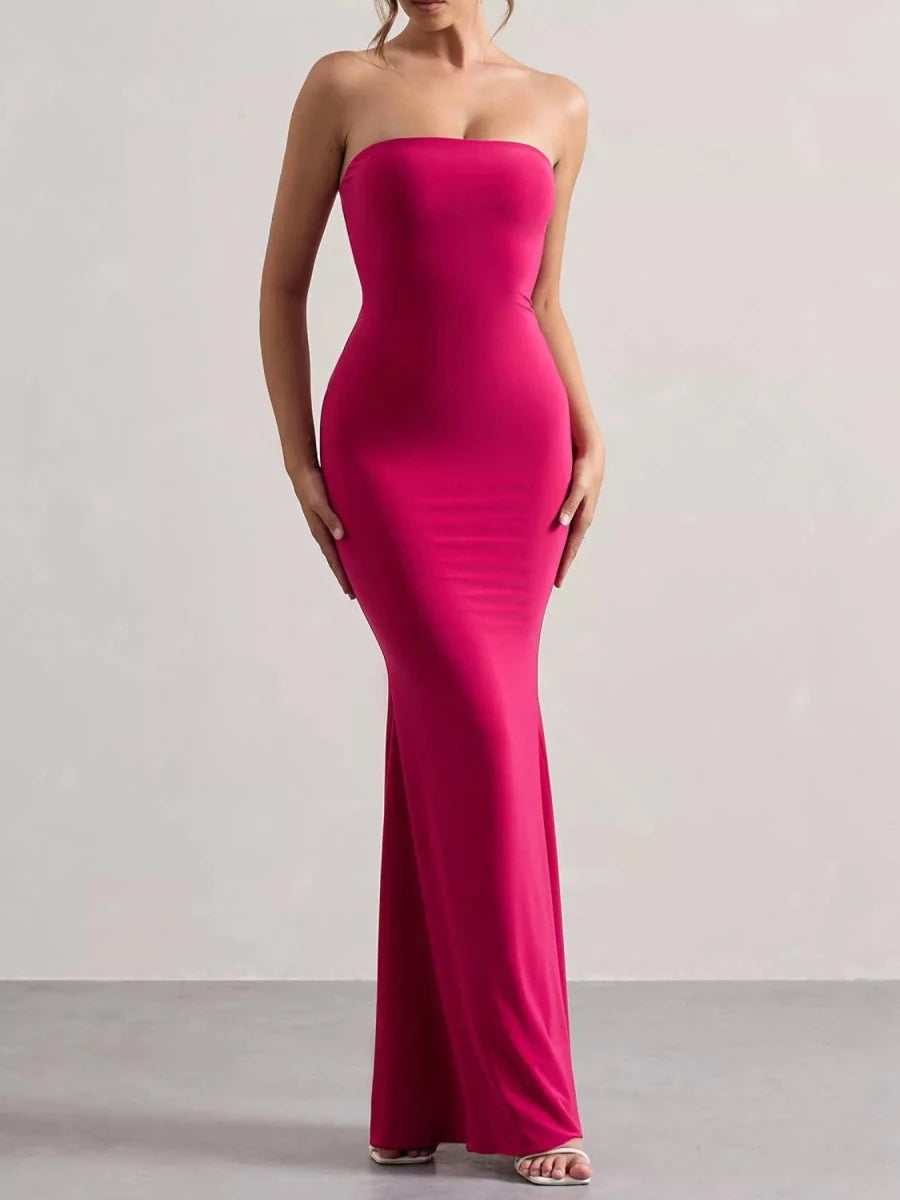 Tube Bodycon Maxi Dress - 