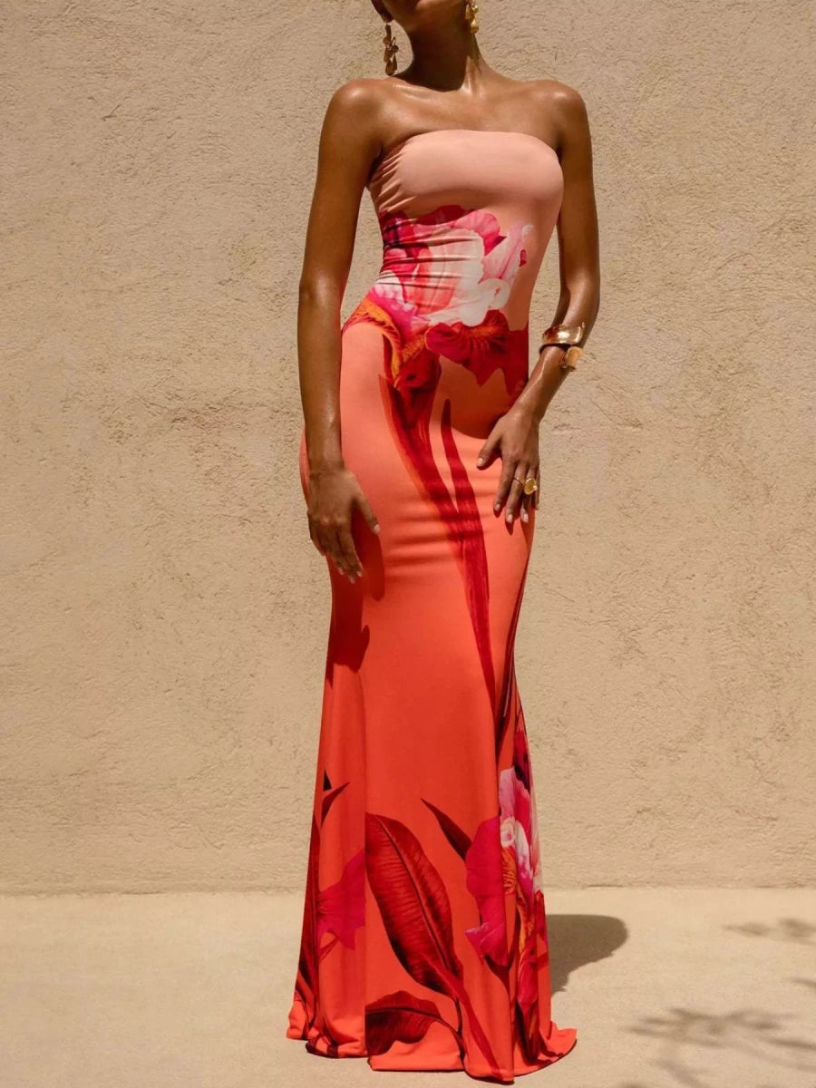 Tube Bodycon Maxi Dress - 