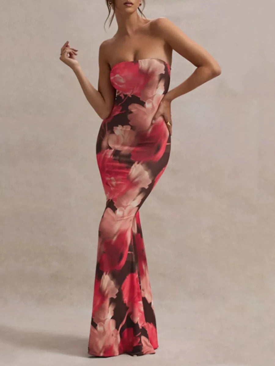 Tube Bodycon Maxi Dress - 
