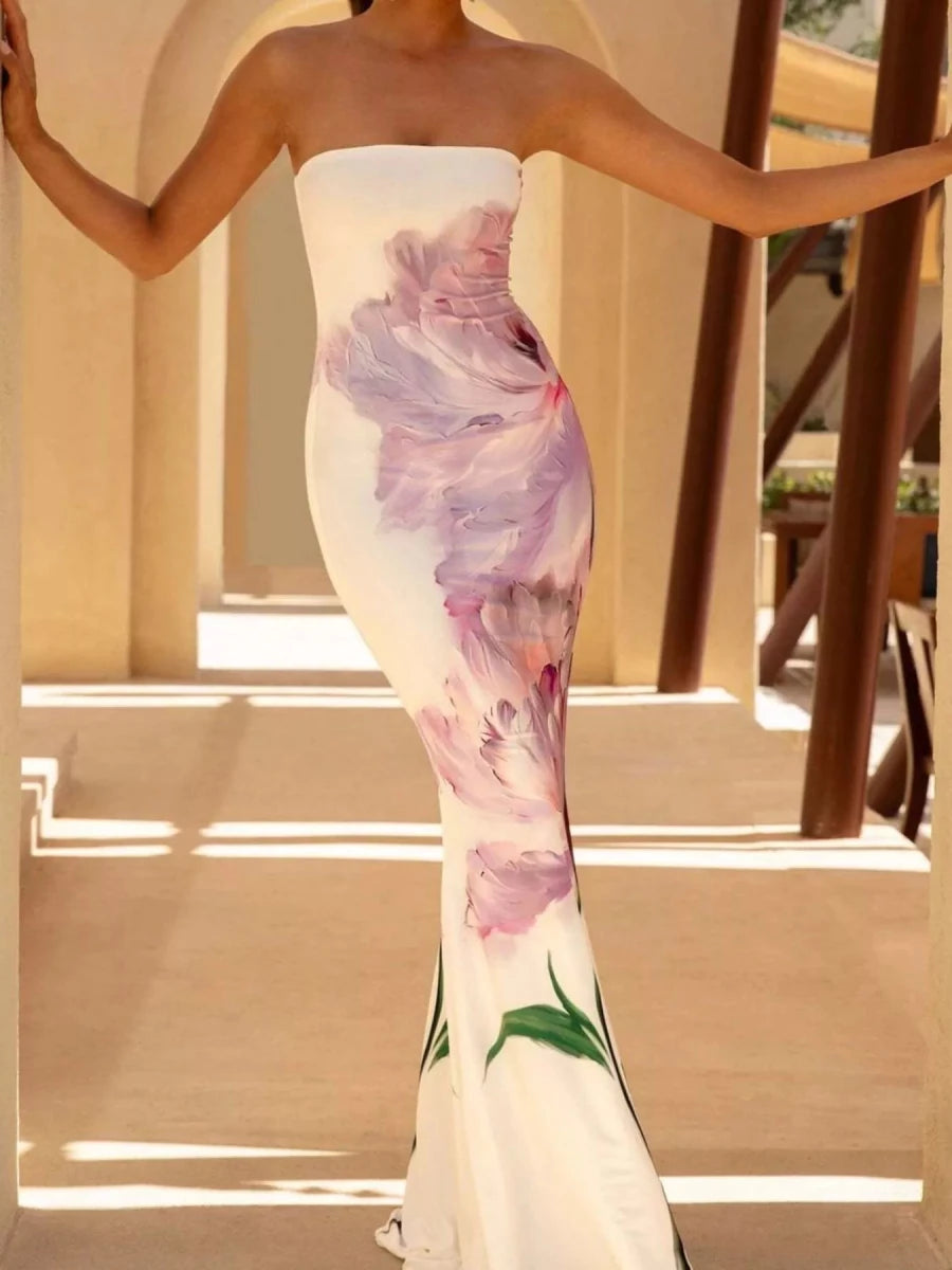 Tube Bodycon Maxi Dress - 