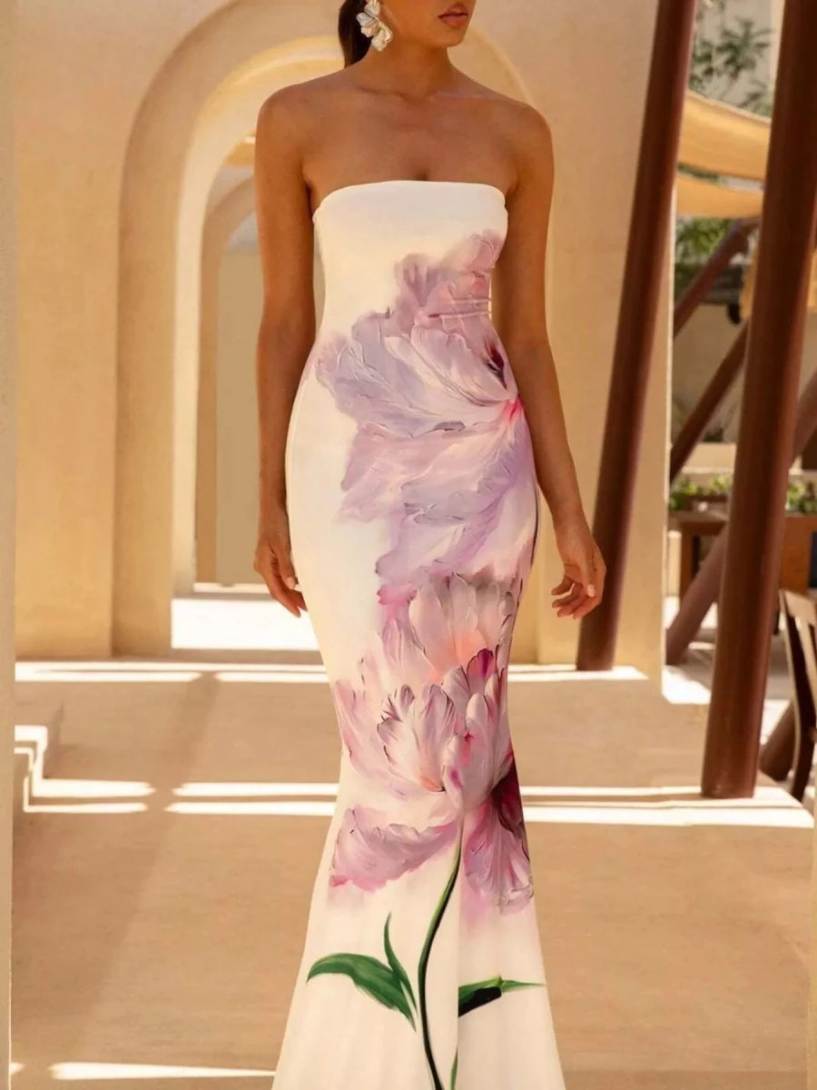 Tube Bodycon Maxi Dress - 