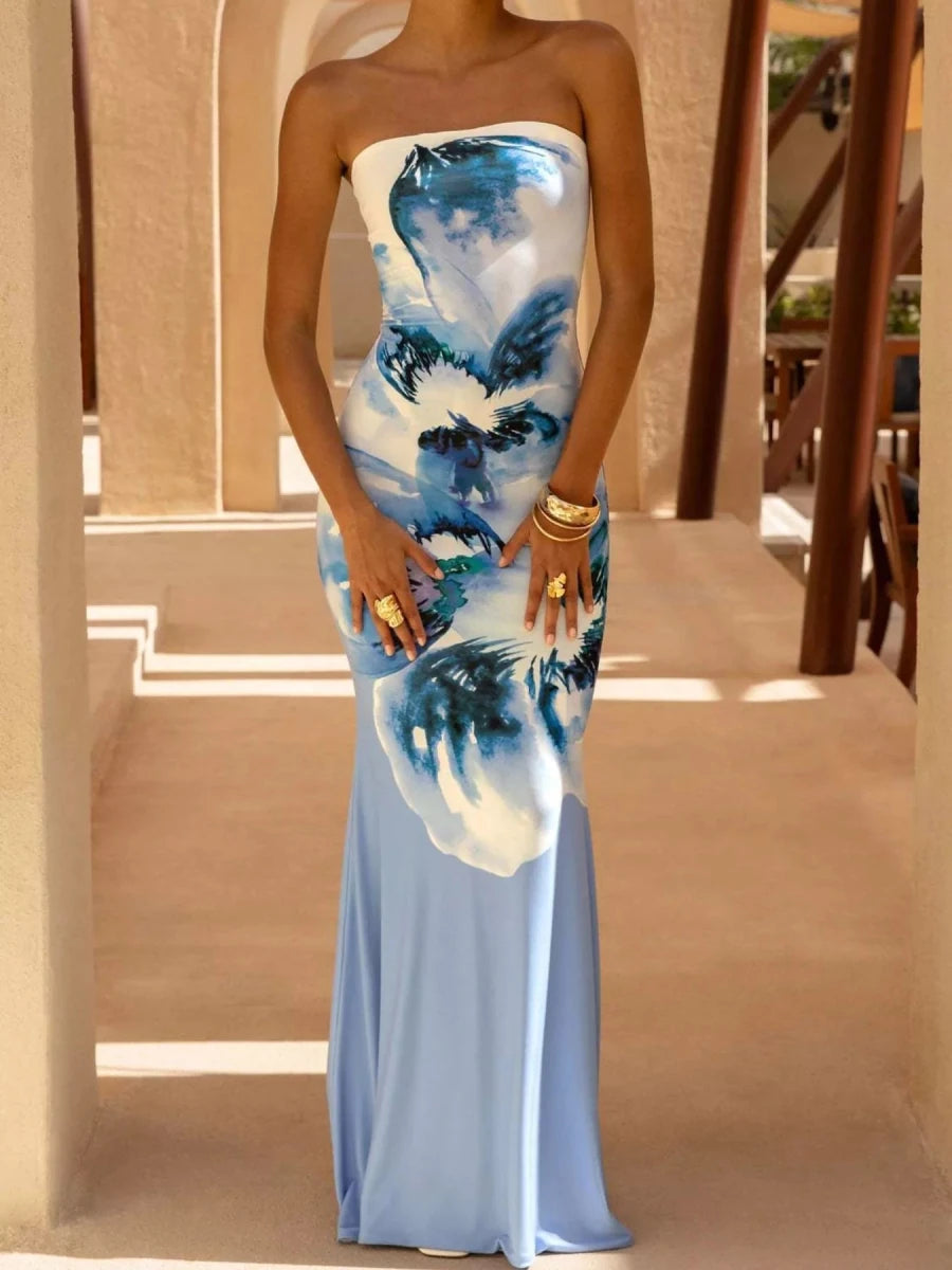 Tube Bodycon Maxi Dress - 