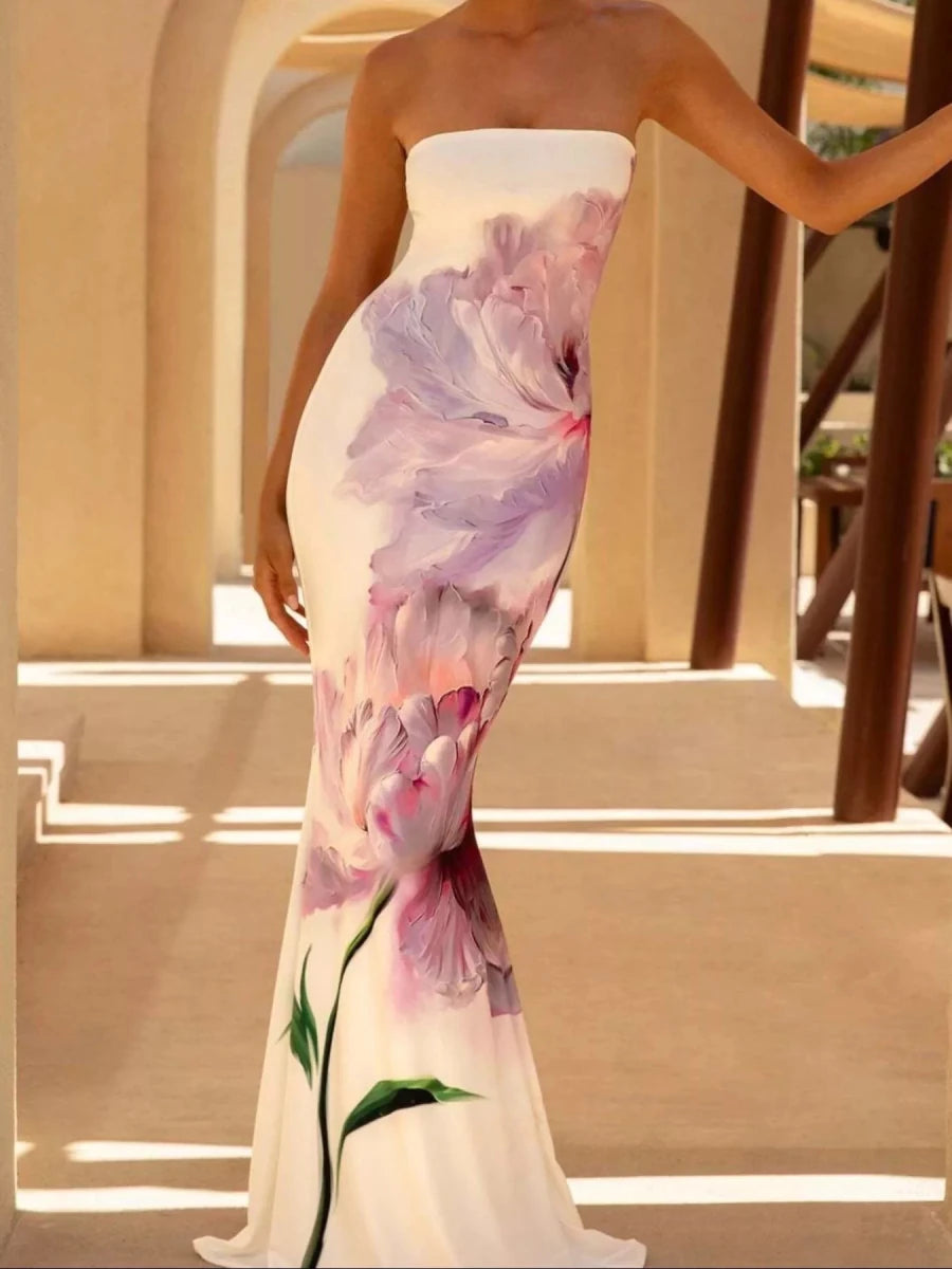 Tube Bodycon Maxi Dress - 
