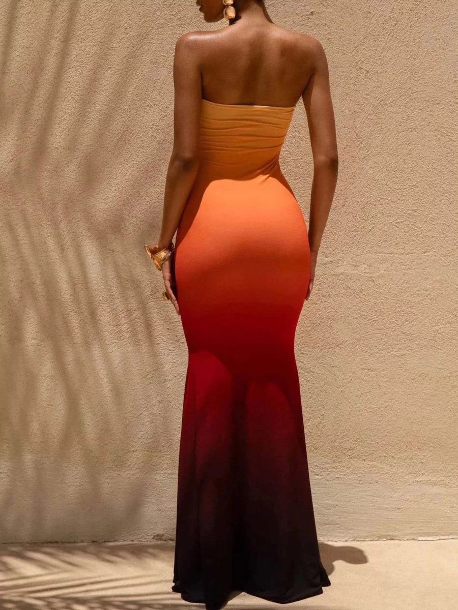 Tube Bodycon Maxi Dress - 