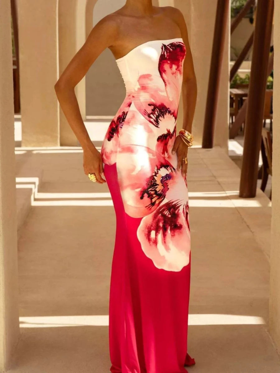 Tube Bodycon Maxi Dress - 