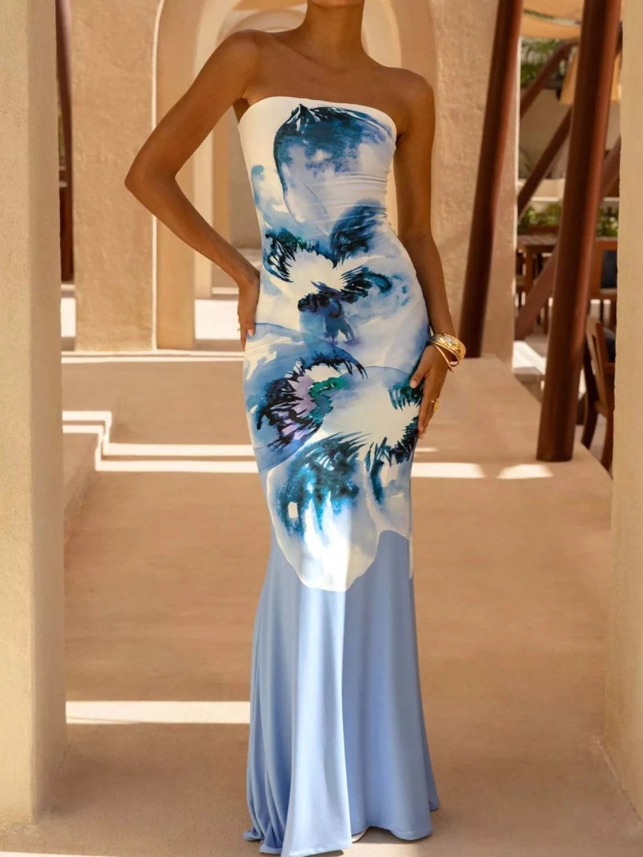 Tube Bodycon Maxi Dress - 
