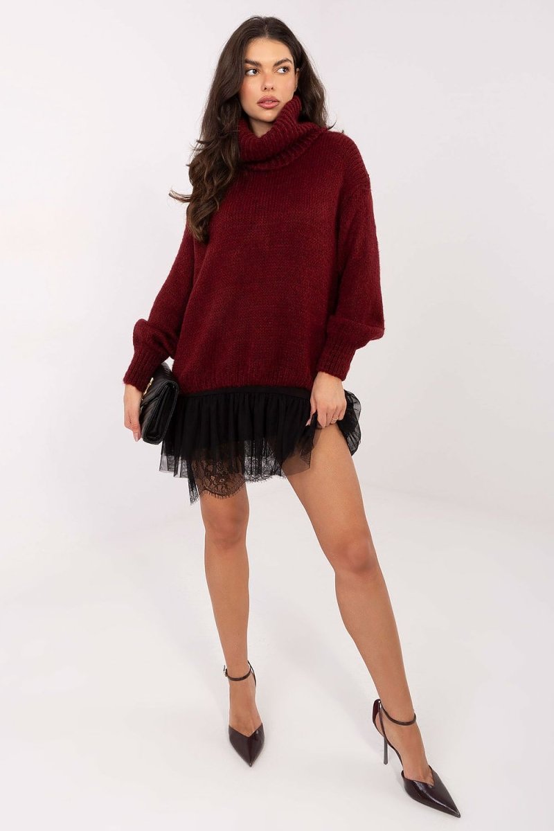 Turtleneck Sweater Loose Fit - 