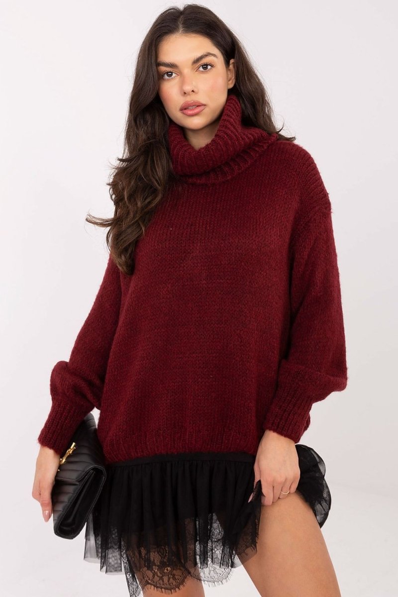 Turtleneck Sweater Loose Fit - 