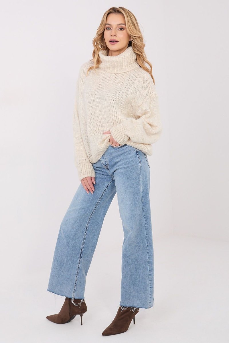 Turtleneck Sweater Loose Fit - 