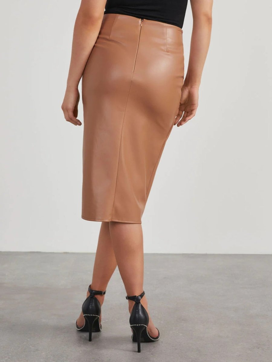 Twist Detail High Waist Skirt - Bottoms