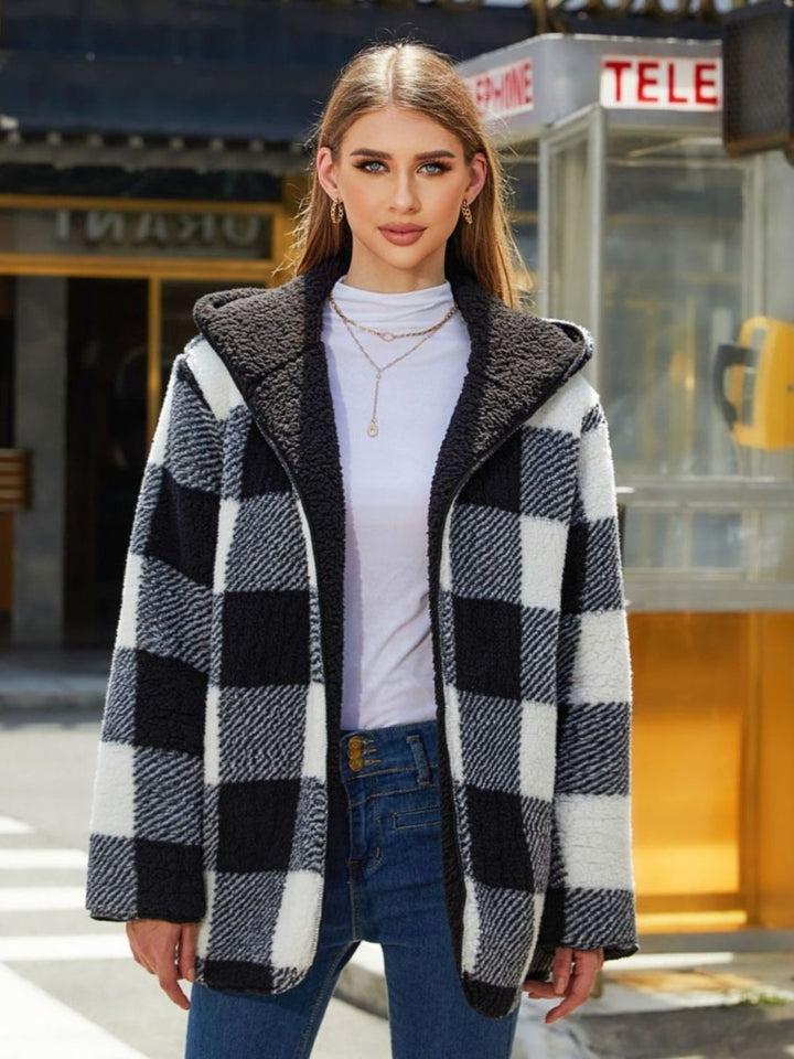 Two - Side Wear Hooded Coat - Outerwear