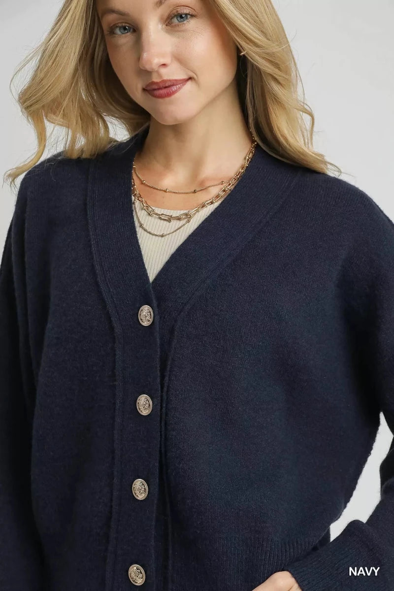Umgee Button - Front Knit Cardigan - 