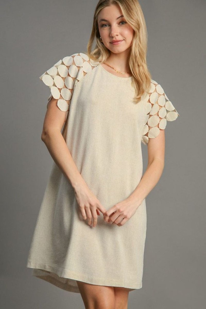 Umgee Full Size Round Neck Mini Dress Plus Size - New Arrivals