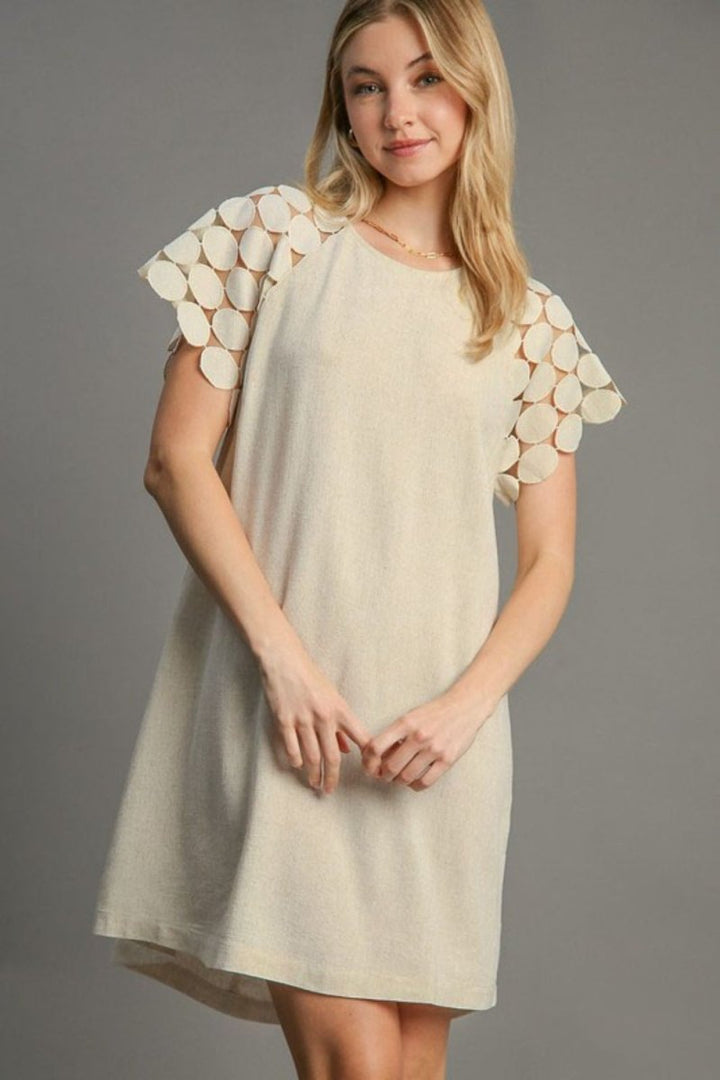 Umgee Full Size Round Neck Mini Dress Plus Size - New Arrivals