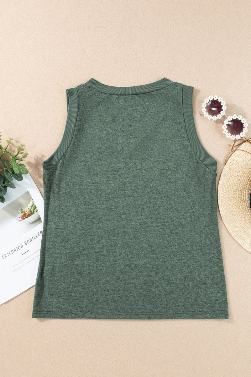 US Flag V - Neck Tank - Top