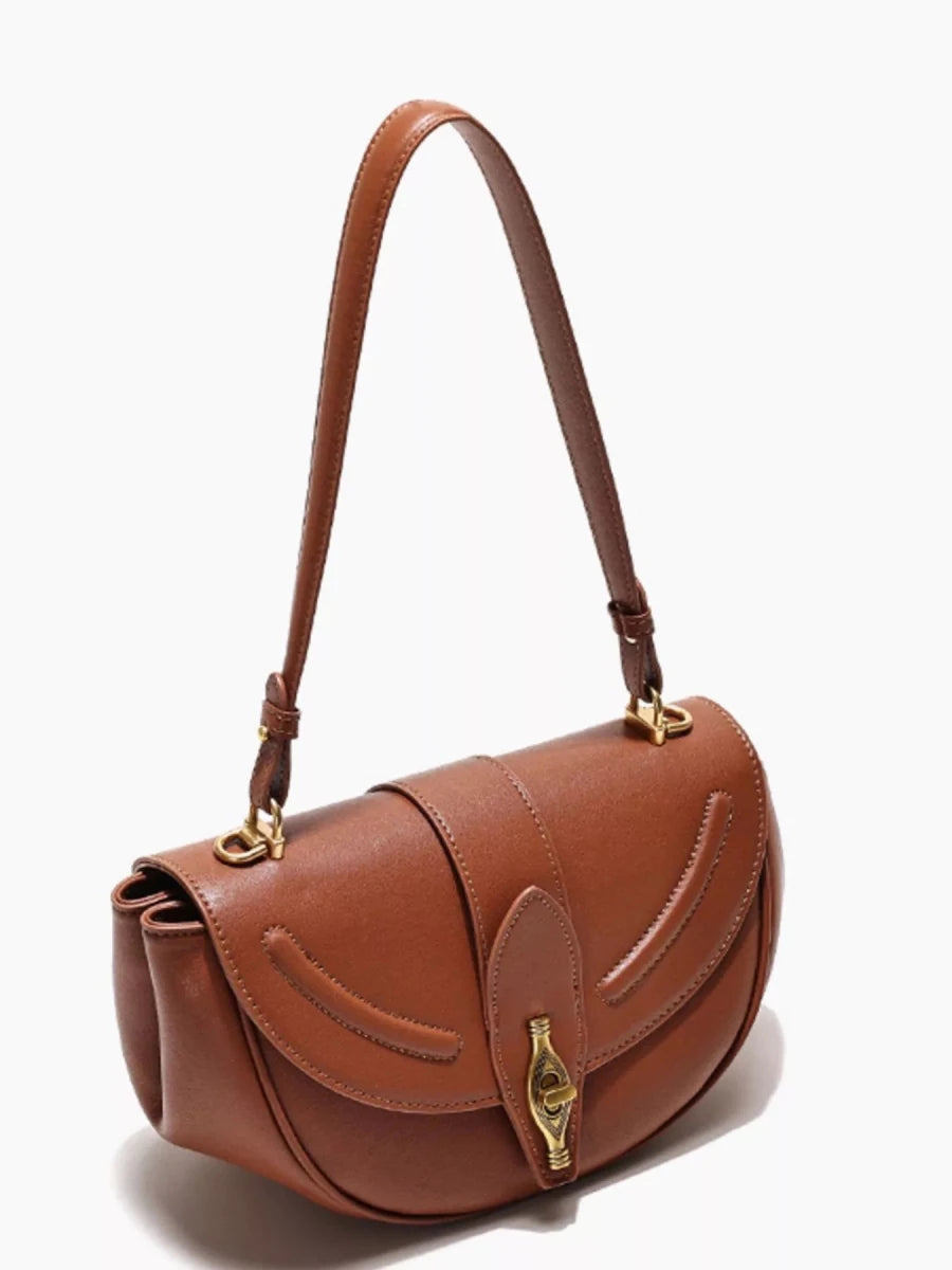 Vintage Saddle Shoulder Bag - 