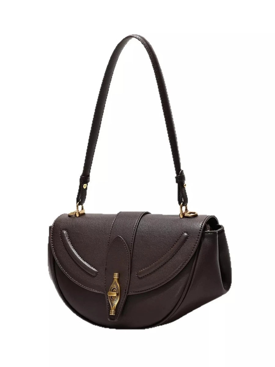Vintage Saddle Shoulder Bag - 